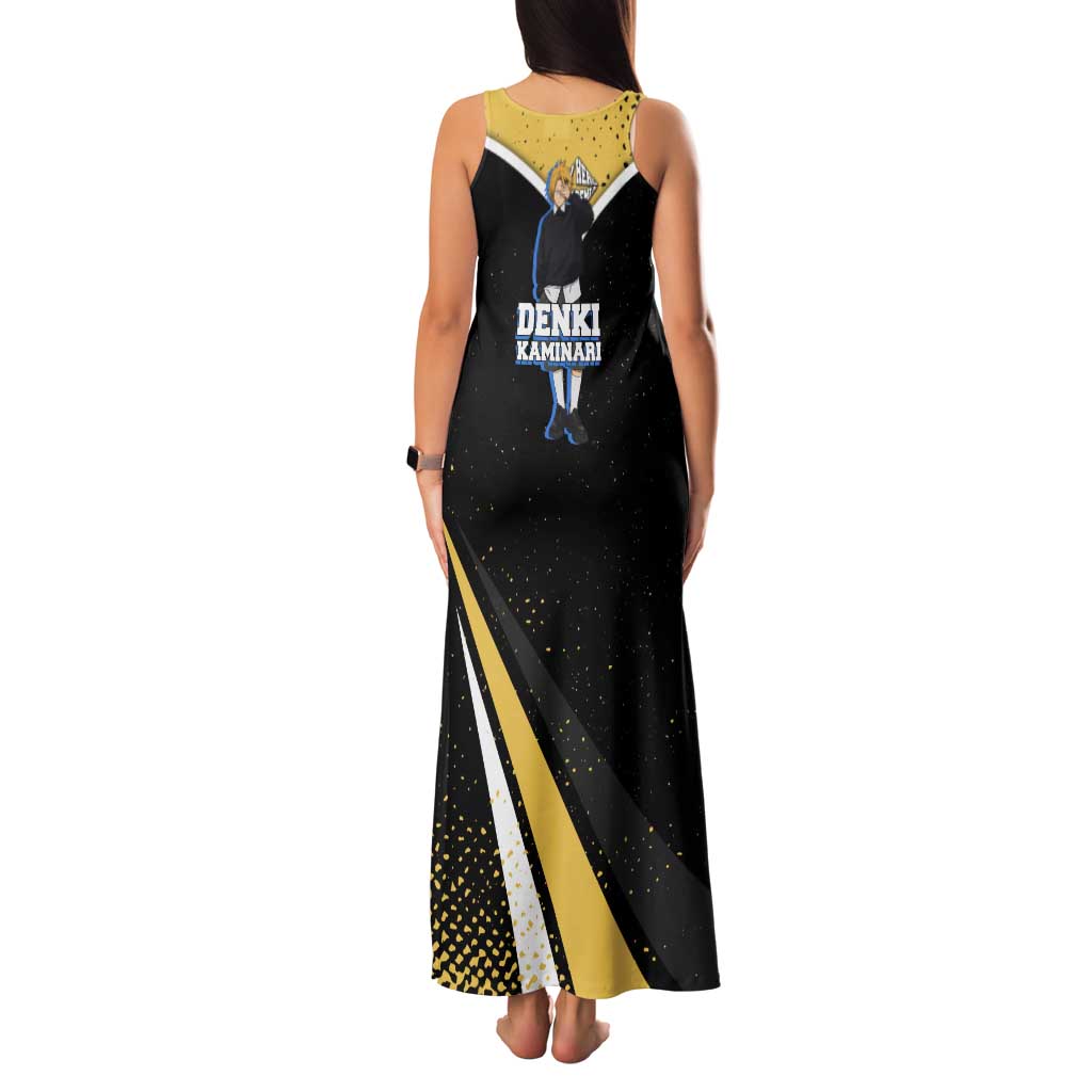 Denki Kaminari My Hero Academia Tank Maxi Dress Anime Grunge Splatter Graphic Style