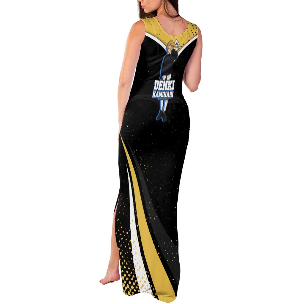 Denki Kaminari My Hero Academia Tank Maxi Dress Anime Grunge Splatter Graphic Style