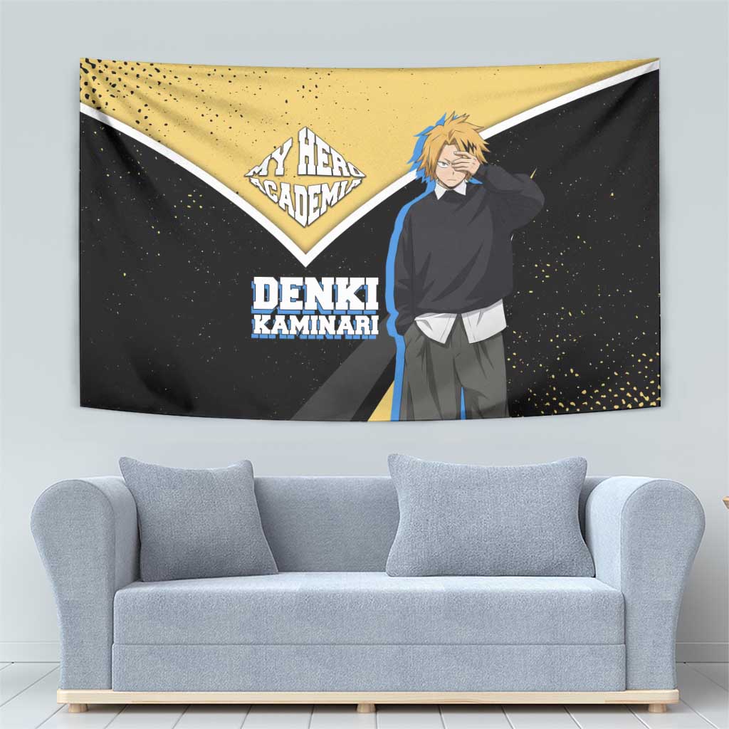 Denki Kaminari My Hero Academia Tapestry Anime Grunge Splatter Graphic Style