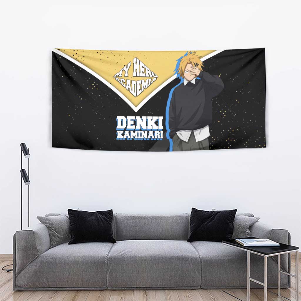 Denki Kaminari My Hero Academia Tapestry Anime Grunge Splatter Graphic Style