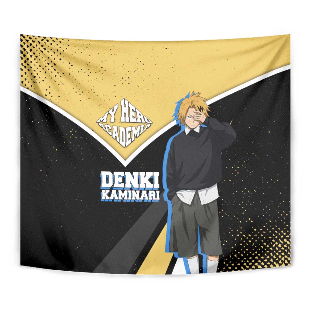 Denki Kaminari My Hero Academia Tapestry Anime Grunge Splatter Graphic Style
