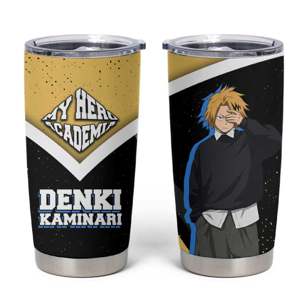 Denki Kaminari My Hero Academia Tumbler Cup Anime Grunge Splatter Graphic Style