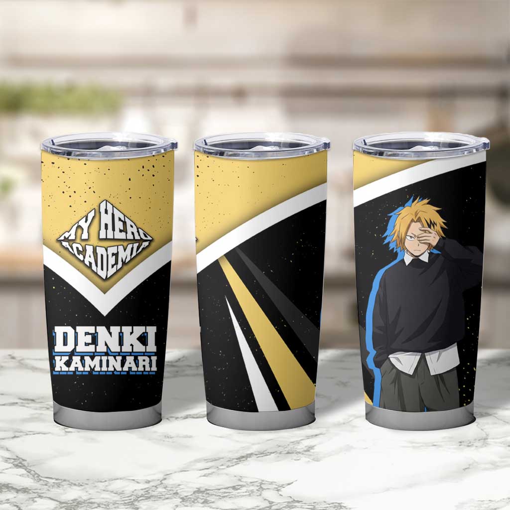Denki Kaminari My Hero Academia Tumbler Cup Anime Grunge Splatter Graphic Style