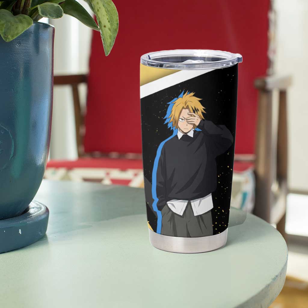 Denki Kaminari My Hero Academia Tumbler Cup Anime Grunge Splatter Graphic Style