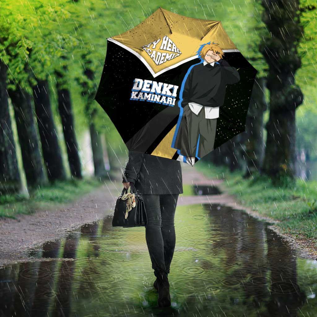 Denki Kaminari My Hero Academia Umbrella Anime Grunge Splatter Graphic Style