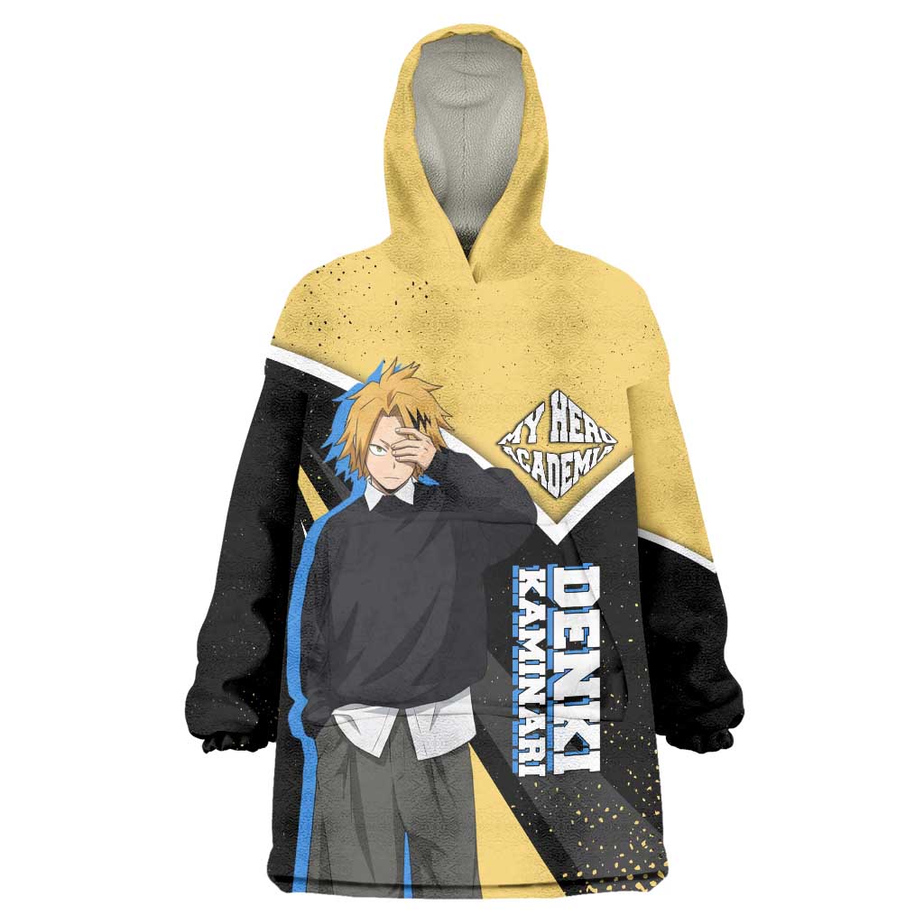 Denki Kaminari My Hero Academia Wearable Blanket Hoodie Anime Grunge Splatter Graphic Style