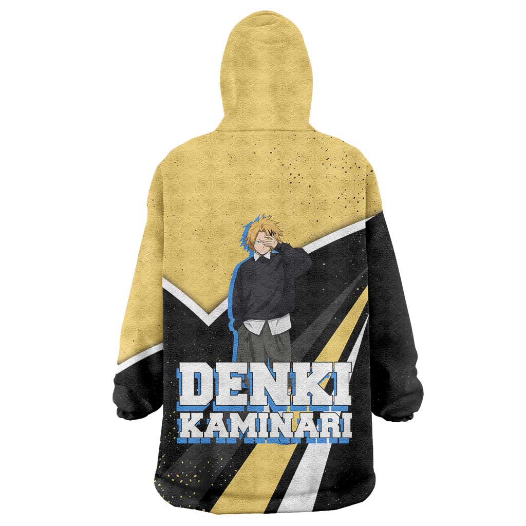 Denki Kaminari My Hero Academia Wearable Blanket Hoodie Anime Grunge Splatter Graphic Style