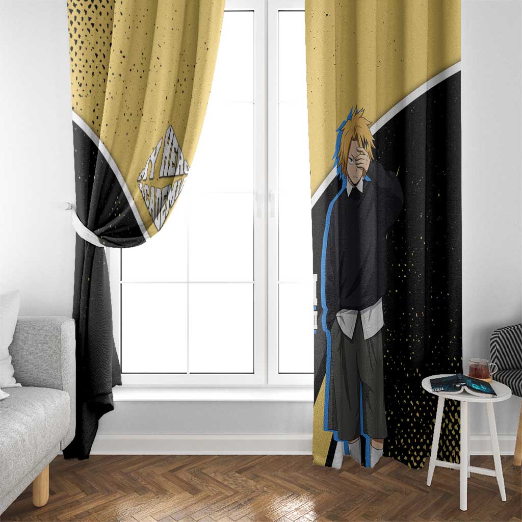 Denki Kaminari My Hero Academia Window Curtain Anime Grunge Splatter Graphic Style