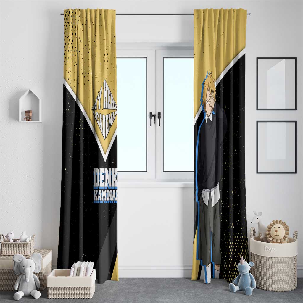 Denki Kaminari My Hero Academia Window Curtain Anime Grunge Splatter Graphic Style