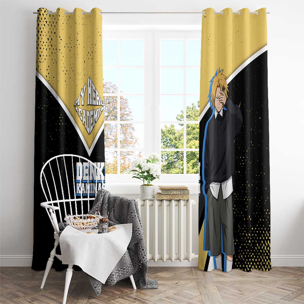 Denki Kaminari My Hero Academia Window Curtain Anime Grunge Splatter Graphic Style
