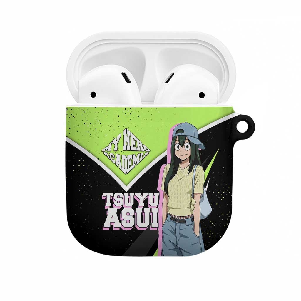 Tsuyu Asui My Hero Academia AirPods Case Anime Grunge Splatter Graphic Style
