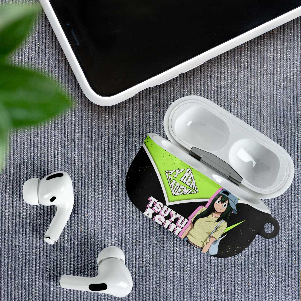 Tsuyu Asui My Hero Academia AirPods Case Anime Grunge Splatter Graphic Style
