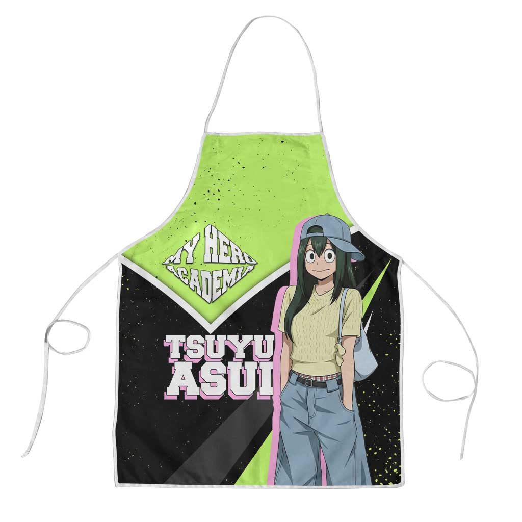 Tsuyu Asui My Hero Academia Apron Anime Grunge Splatter Graphic Style