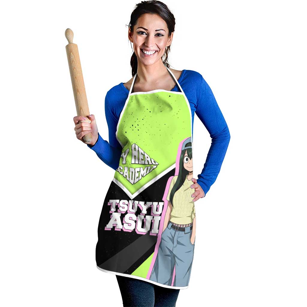 Tsuyu Asui My Hero Academia Apron Anime Grunge Splatter Graphic Style