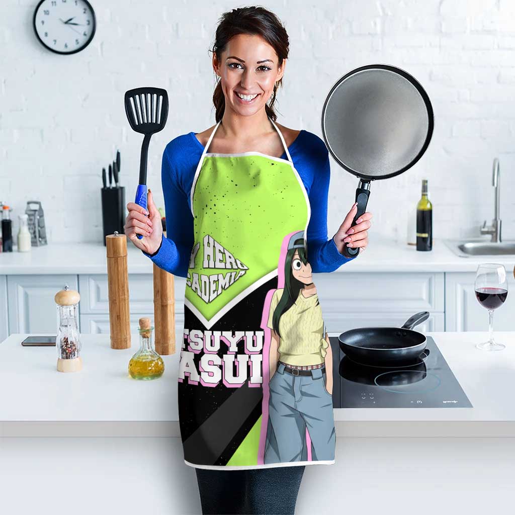 Tsuyu Asui My Hero Academia Apron Anime Grunge Splatter Graphic Style