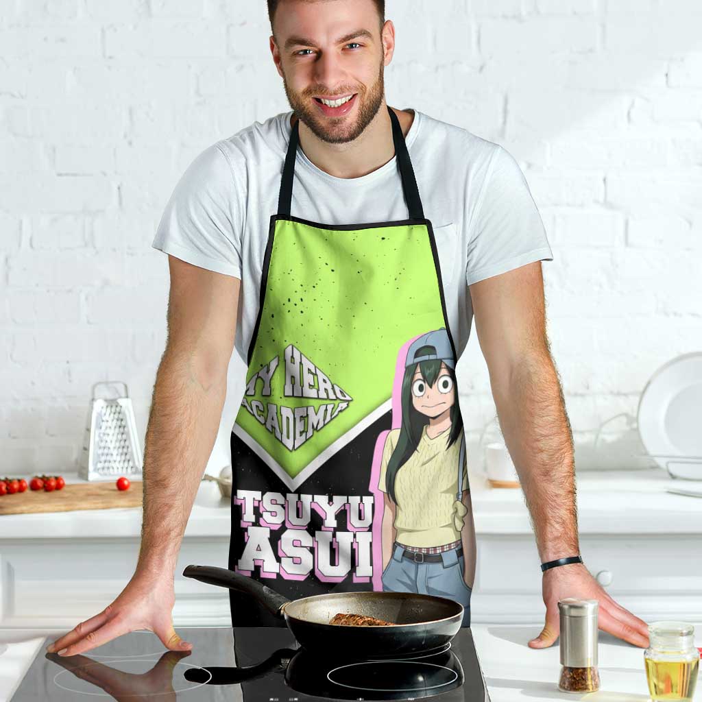 Tsuyu Asui My Hero Academia Apron Anime Grunge Splatter Graphic Style