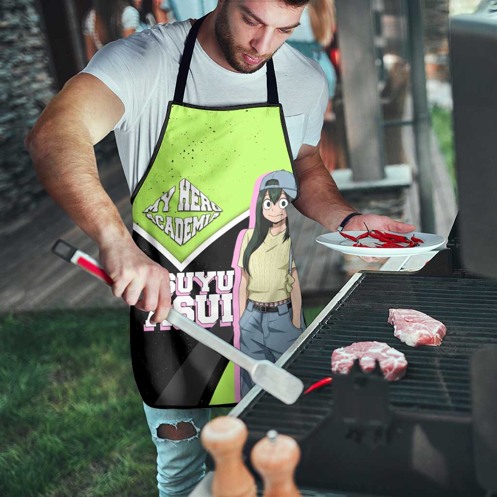 Tsuyu Asui My Hero Academia Apron Anime Grunge Splatter Graphic Style