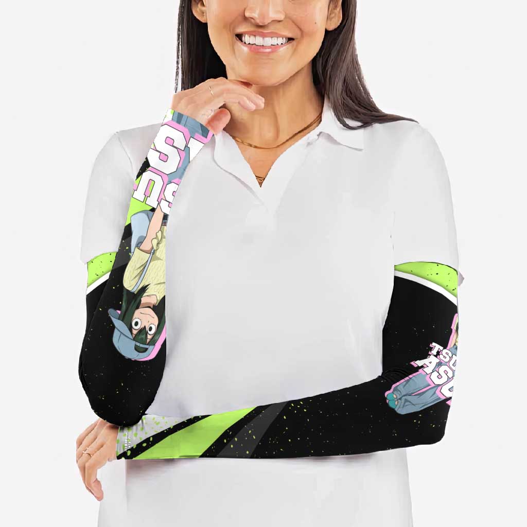Tsuyu Asui My Hero Academia Arm Sleeves Anime Grunge Splatter Graphic Style
