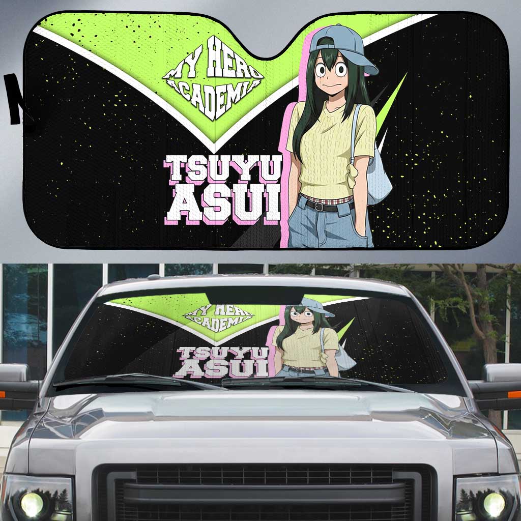 Tsuyu Asui My Hero Academia Auto Sun Shade Anime Grunge Splatter Graphic Style