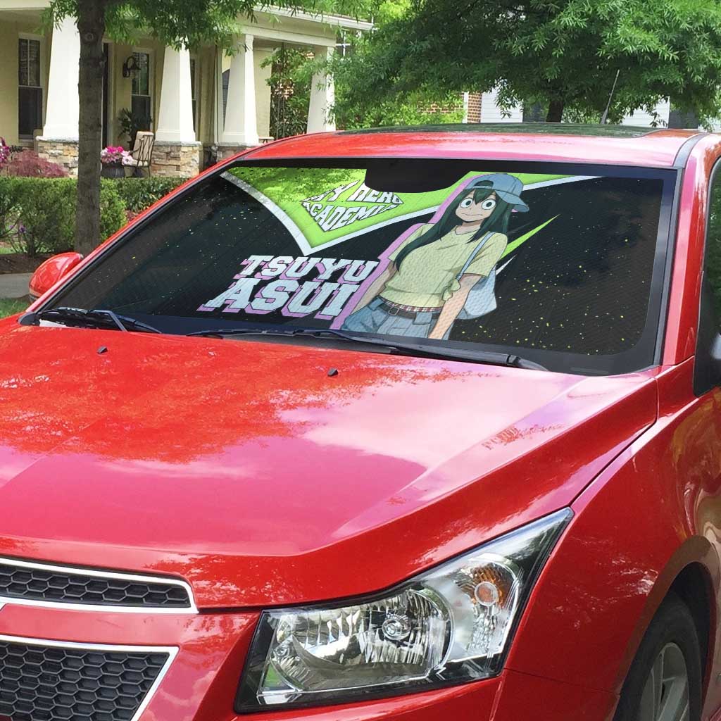 Tsuyu Asui My Hero Academia Auto Sun Shade Anime Grunge Splatter Graphic Style