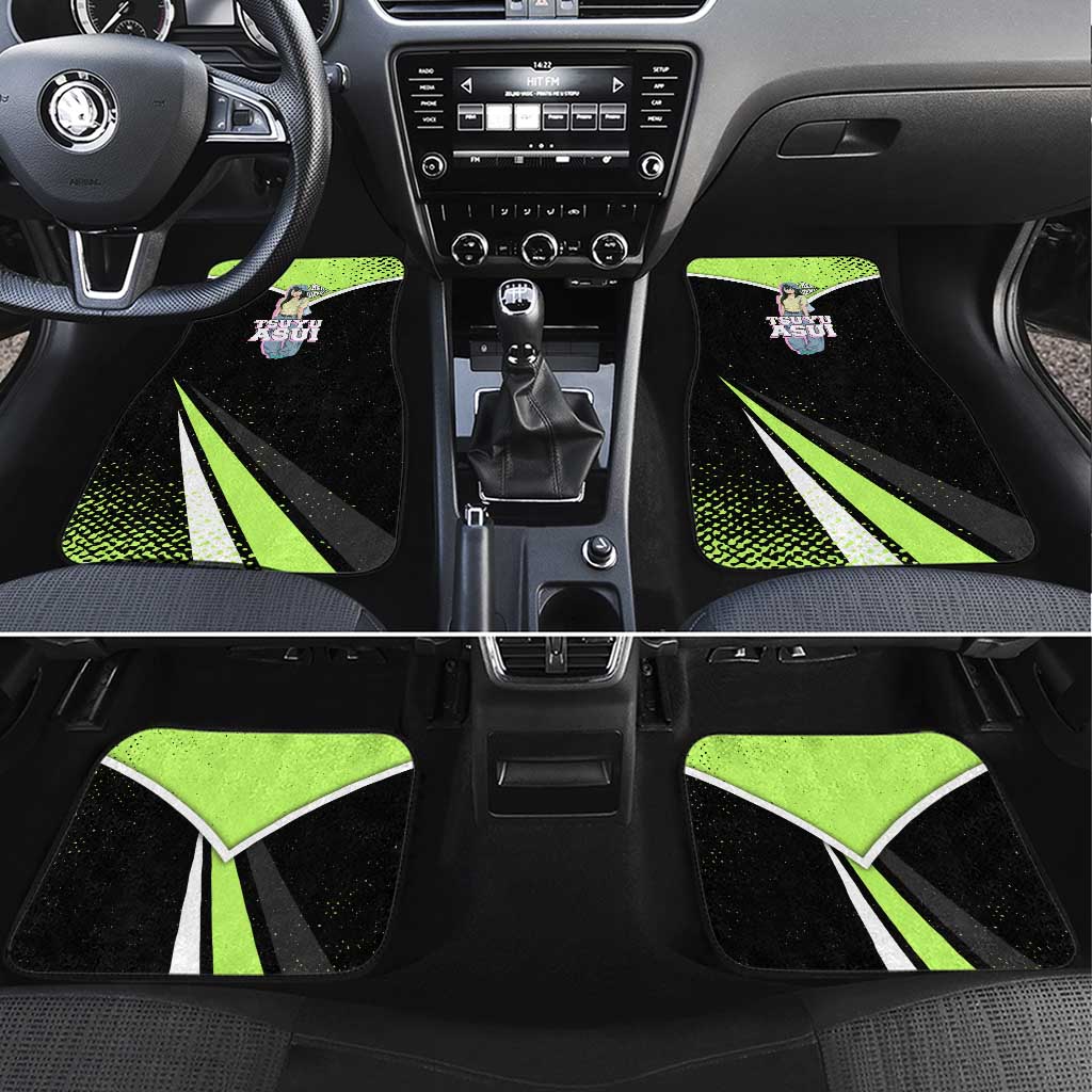 Tsuyu Asui My Hero Academia Car Mats Anime Grunge Splatter Graphic Style