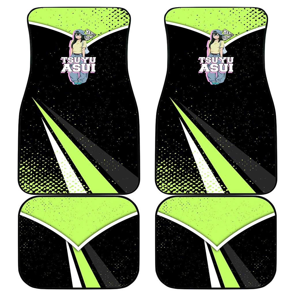 Tsuyu Asui My Hero Academia Car Mats Anime Grunge Splatter Graphic Style