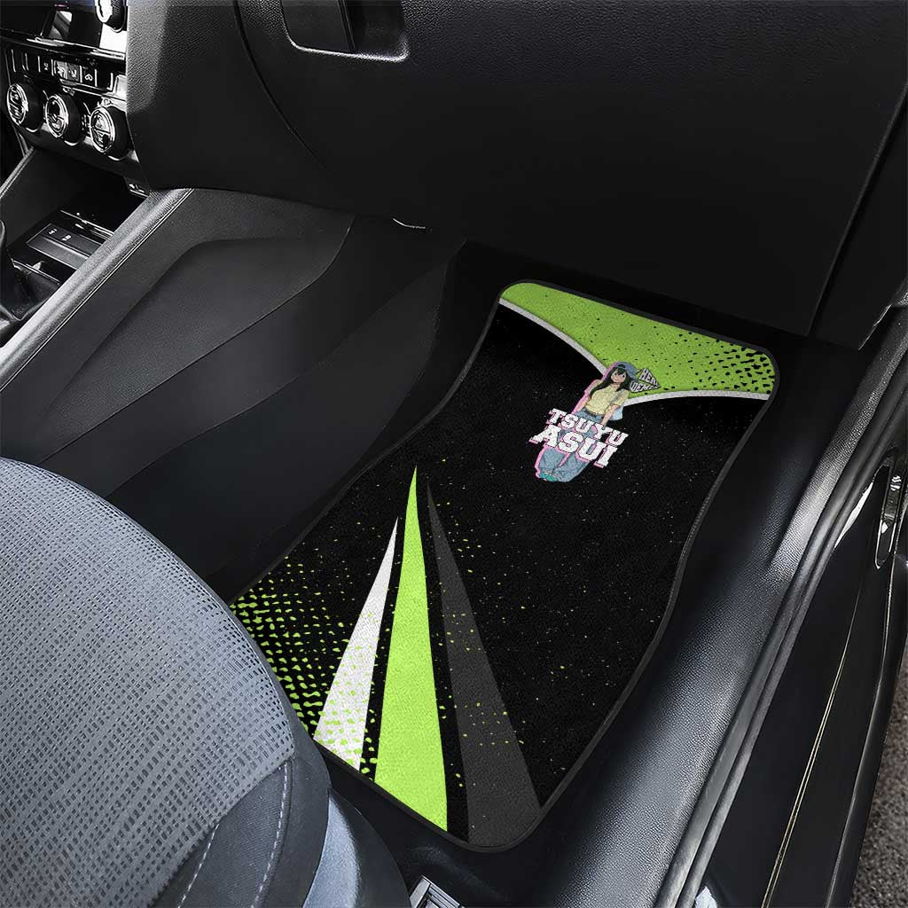 Tsuyu Asui My Hero Academia Car Mats Anime Grunge Splatter Graphic Style