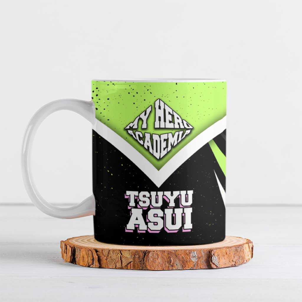 Tsuyu Asui My Hero Academia Ceramic Mug Anime Grunge Splatter Graphic Style