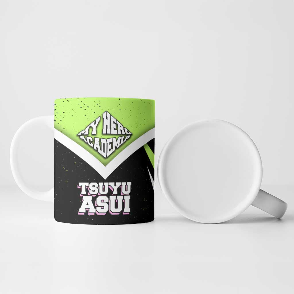 Tsuyu Asui My Hero Academia Ceramic Mug Anime Grunge Splatter Graphic Style