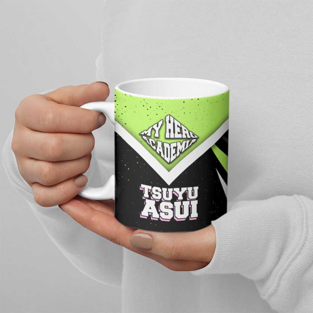 Tsuyu Asui My Hero Academia Ceramic Mug Anime Grunge Splatter Graphic Style