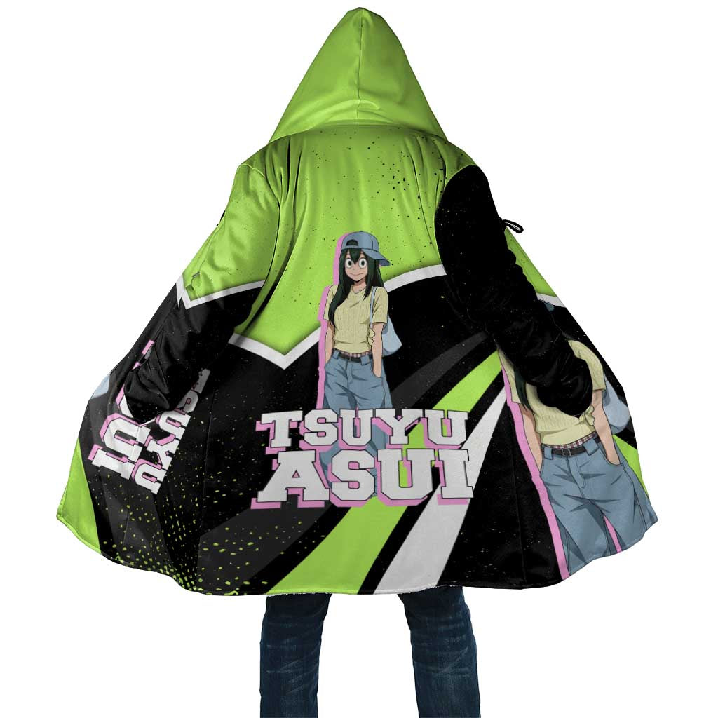 Tsuyu Asui My Hero Academia Cloak Anime Grunge Splatter Graphic Style