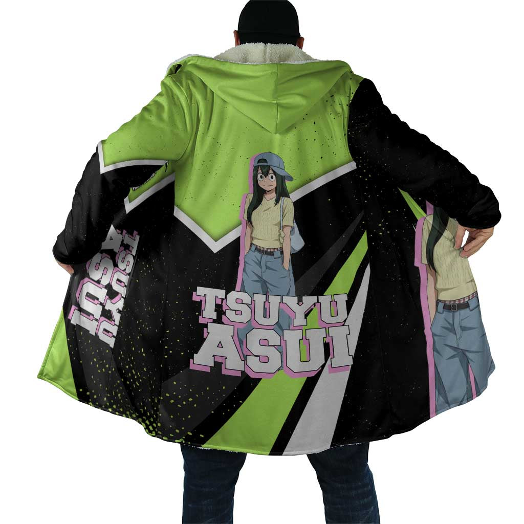 Tsuyu Asui My Hero Academia Cloak Anime Grunge Splatter Graphic Style
