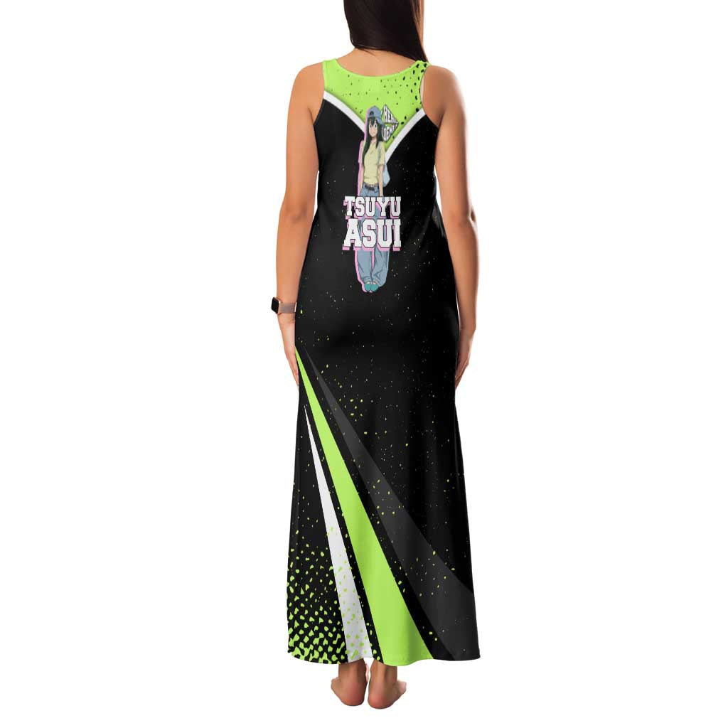 Tsuyu Asui My Hero Academia Family Matching Tank Maxi Dress and Hawaiian Shirt Anime Grunge Splatter Graphic Style
