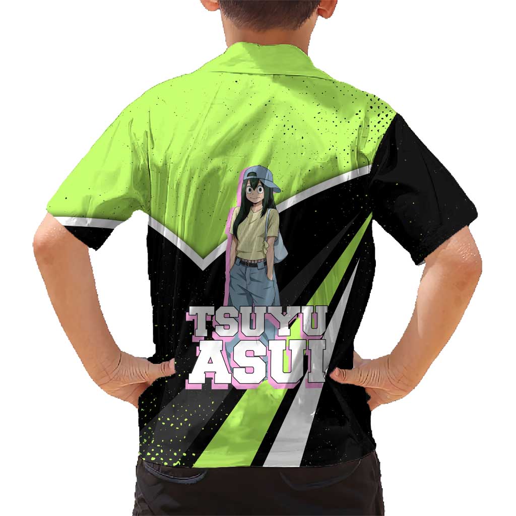 Tsuyu Asui My Hero Academia Hawaiian Shirt Anime Grunge Splatter Graphic Style