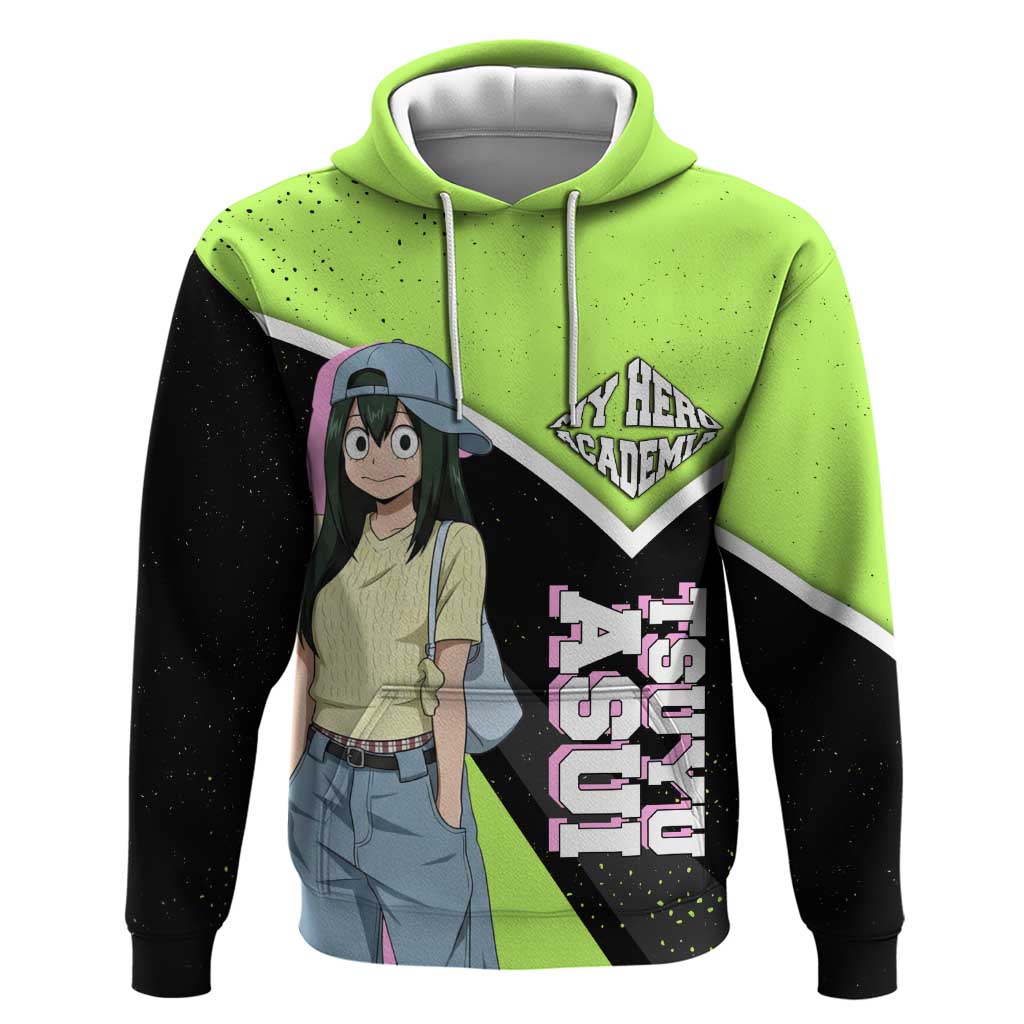 Tsuyu Asui My Hero Academia Hoodie Anime Grunge Splatter Graphic Style