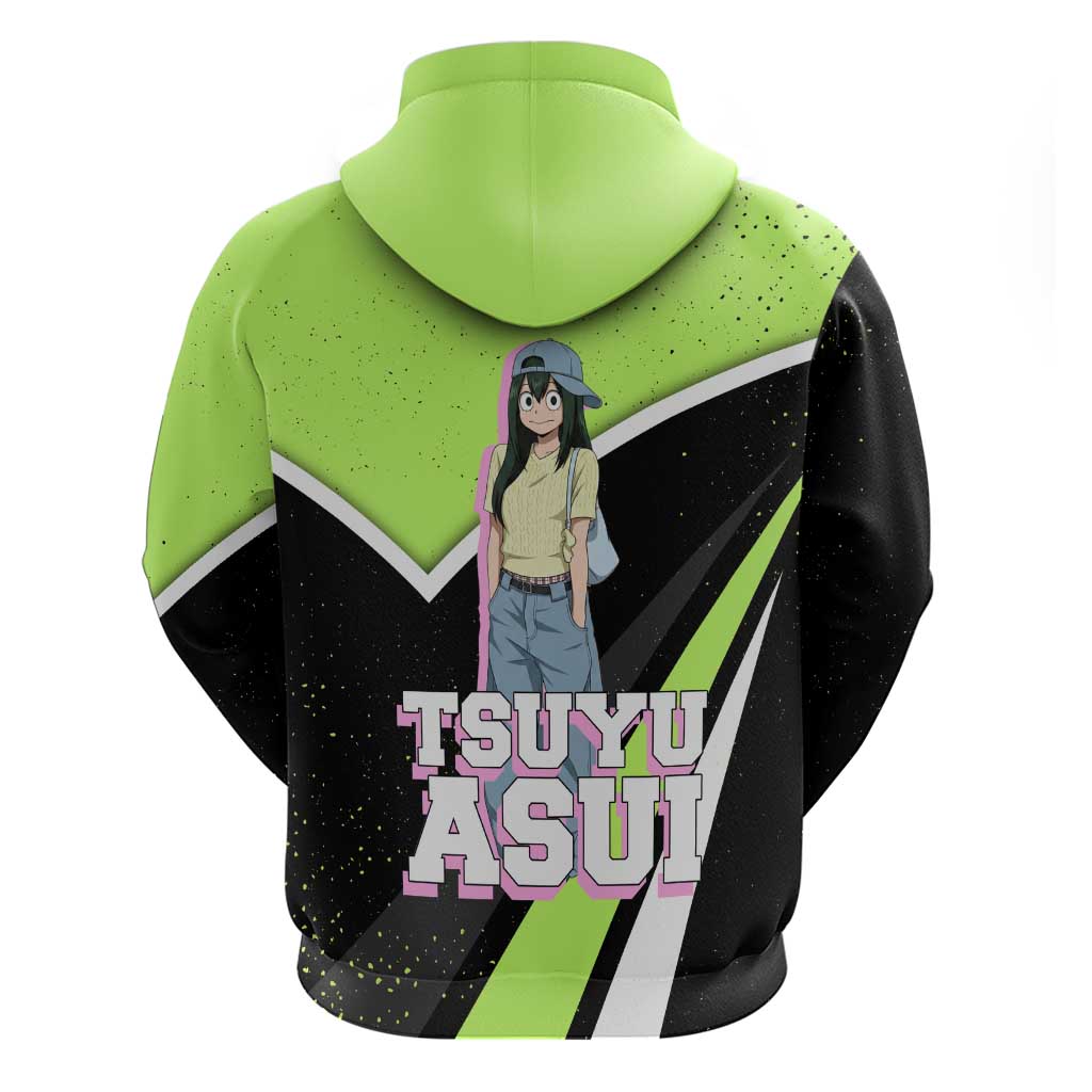 Tsuyu Asui My Hero Academia Hoodie Anime Grunge Splatter Graphic Style