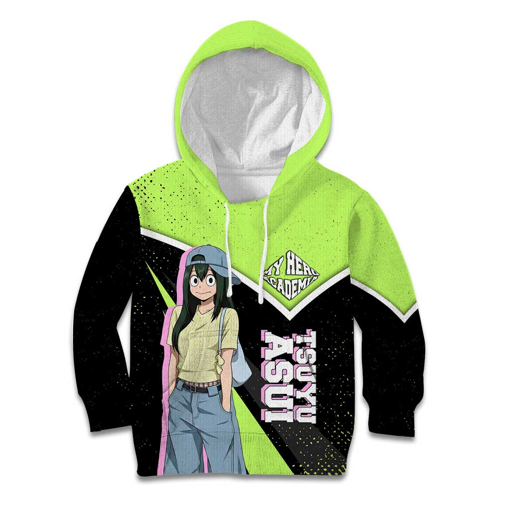 Tsuyu Asui My Hero Academia Kid Hoodie Anime Grunge Splatter Graphic Style