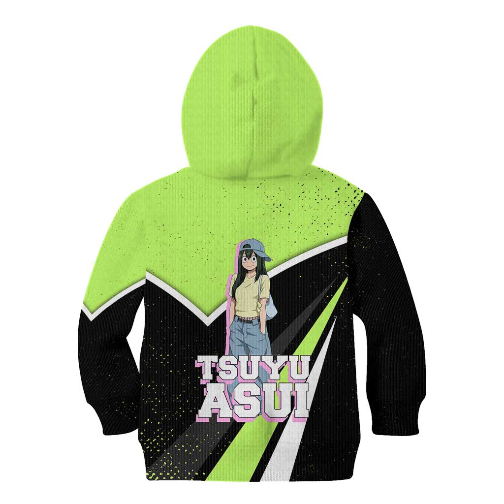 Tsuyu Asui My Hero Academia Kid Hoodie Anime Grunge Splatter Graphic Style