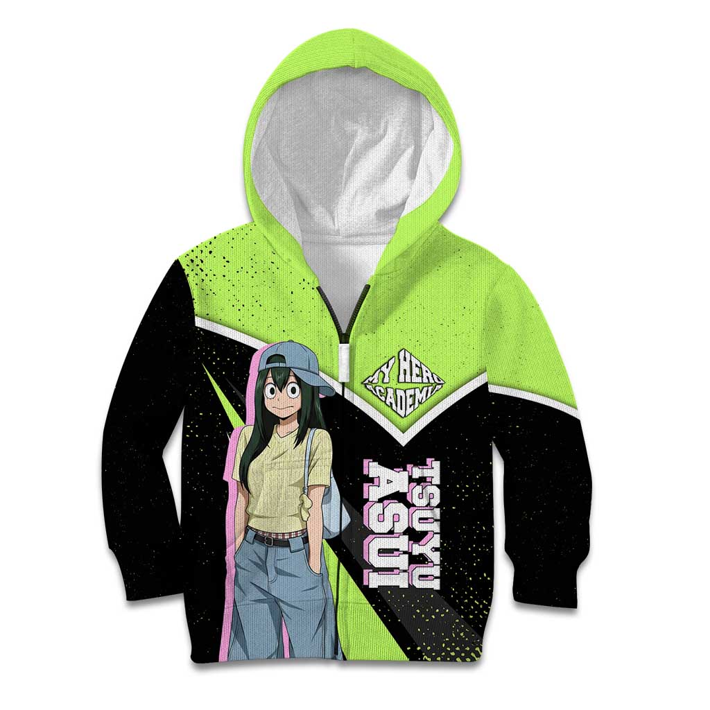 Tsuyu Asui My Hero Academia Kid Hoodie Anime Grunge Splatter Graphic Style