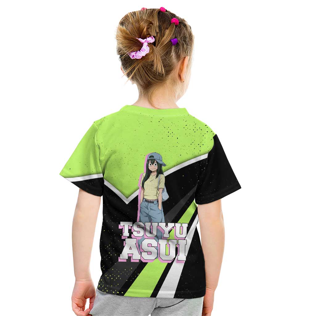 Tsuyu Asui My Hero Academia Kid T Shirt Anime Grunge Splatter Graphic Style