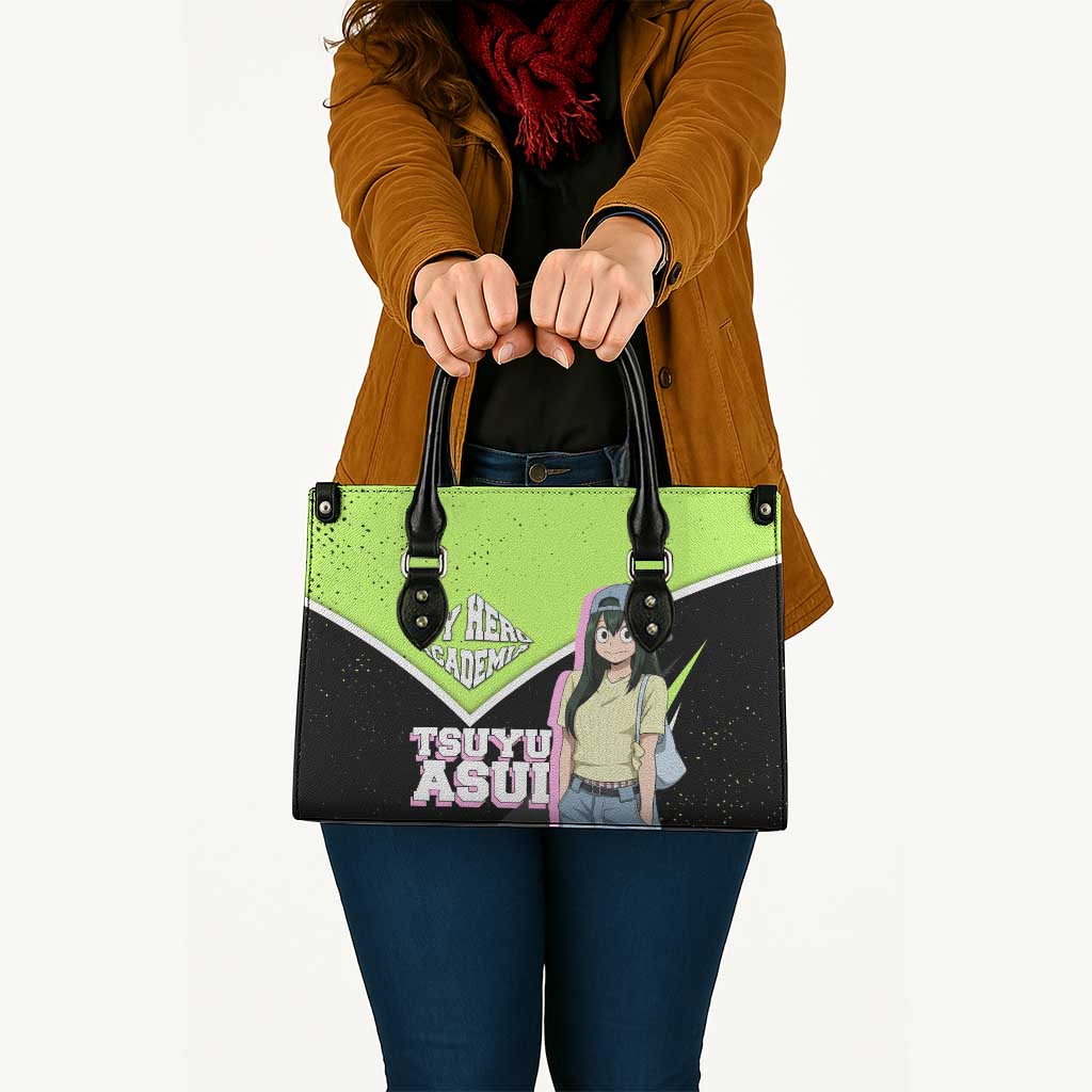 Tsuyu Asui My Hero Academia Leather Bag Anime Grunge Splatter Graphic Style