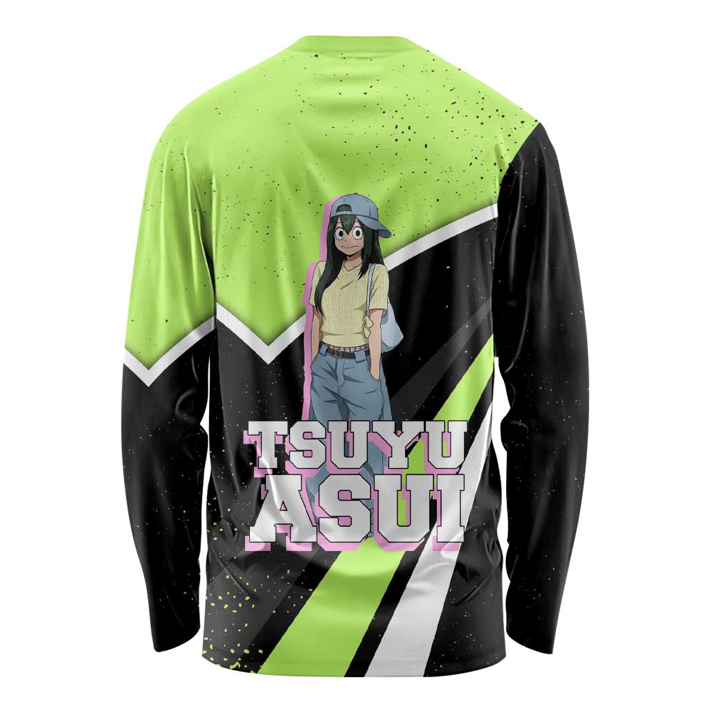 Tsuyu Asui My Hero Academia Long Sleeve Shirt Anime Grunge Splatter Graphic Style