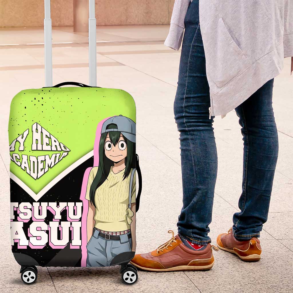 Tsuyu Asui My Hero Academia Luggage Cover Anime Grunge Splatter Graphic Style