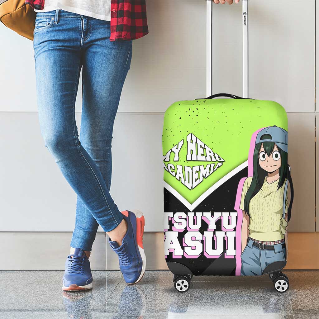 Tsuyu Asui My Hero Academia Luggage Cover Anime Grunge Splatter Graphic Style