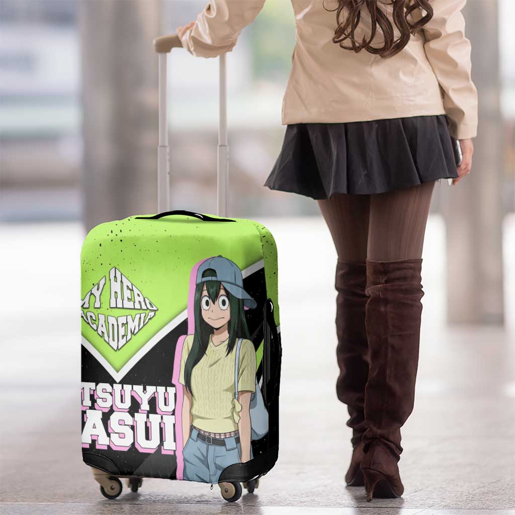 Tsuyu Asui My Hero Academia Luggage Cover Anime Grunge Splatter Graphic Style