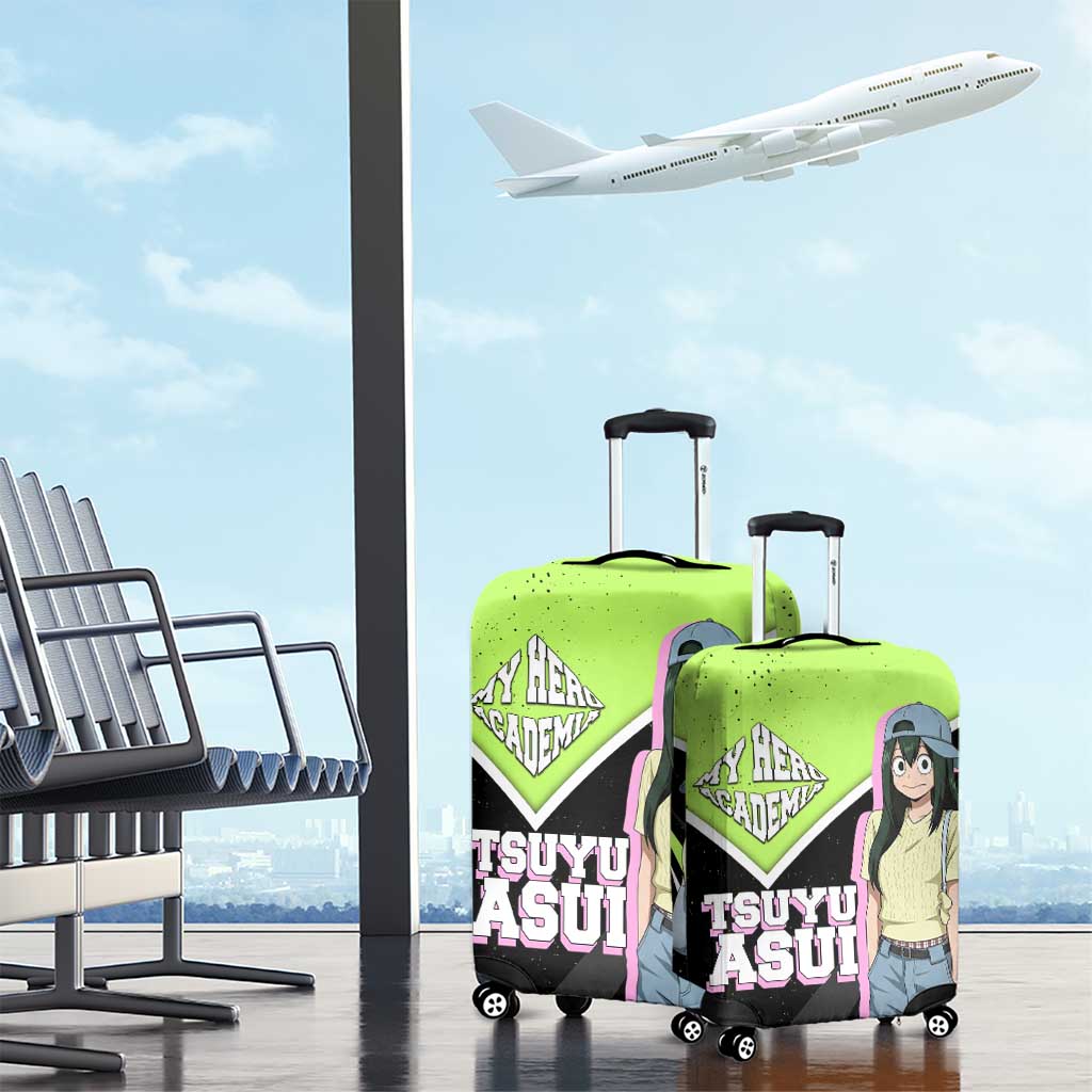Tsuyu Asui My Hero Academia Luggage Cover Anime Grunge Splatter Graphic Style