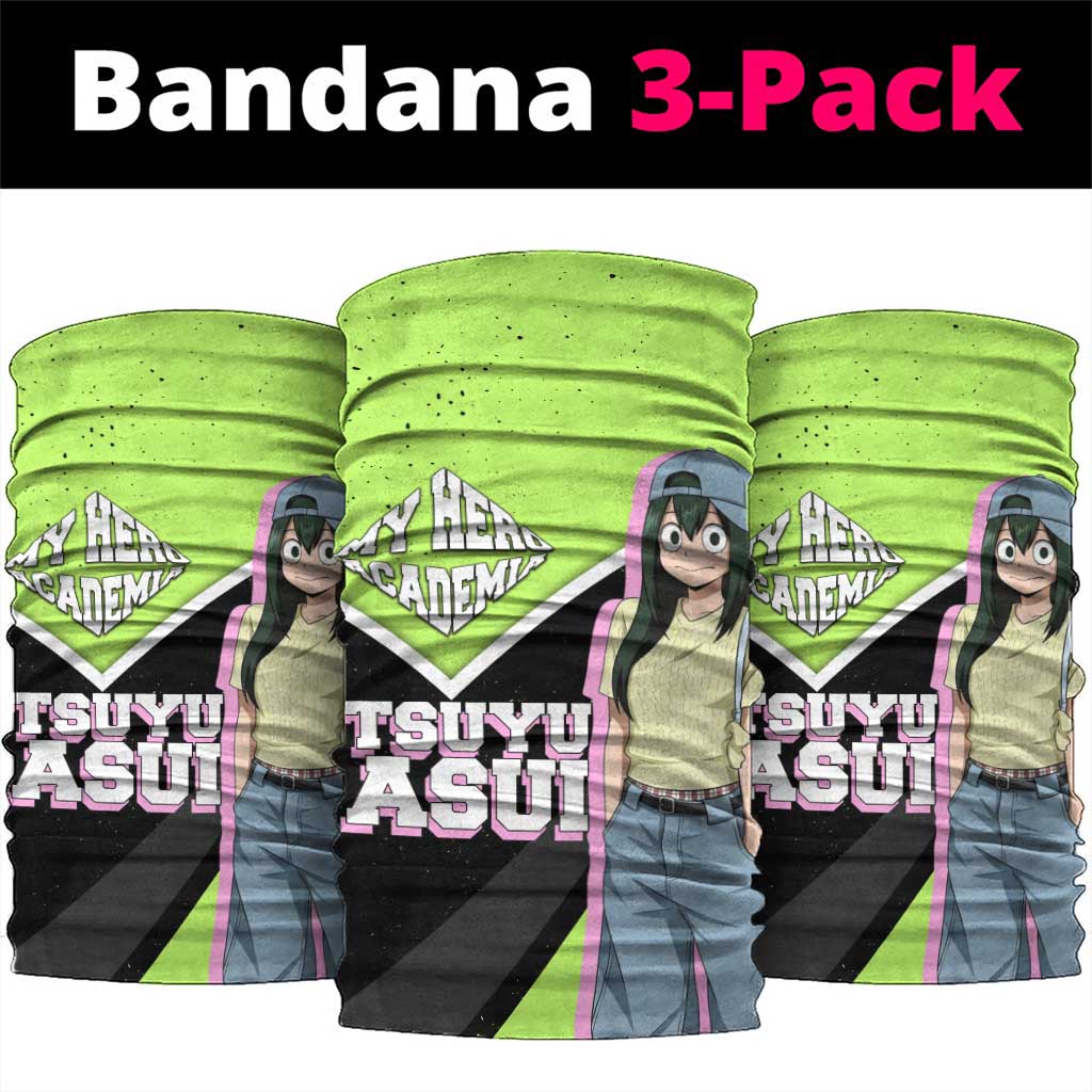 Tsuyu Asui My Hero Academia Neck Gaiter Anime Grunge Splatter Graphic Style