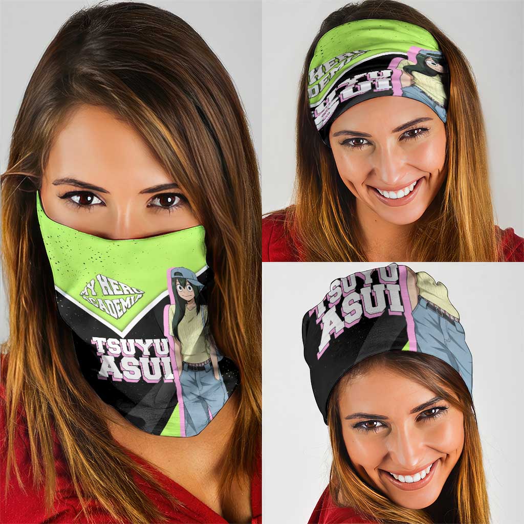 Tsuyu Asui My Hero Academia Neck Gaiter Anime Grunge Splatter Graphic Style