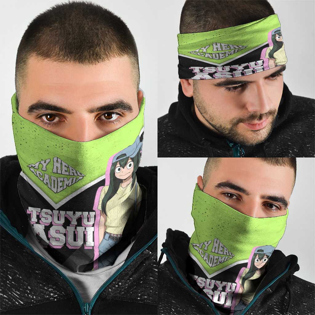 Tsuyu Asui My Hero Academia Neck Gaiter Anime Grunge Splatter Graphic Style
