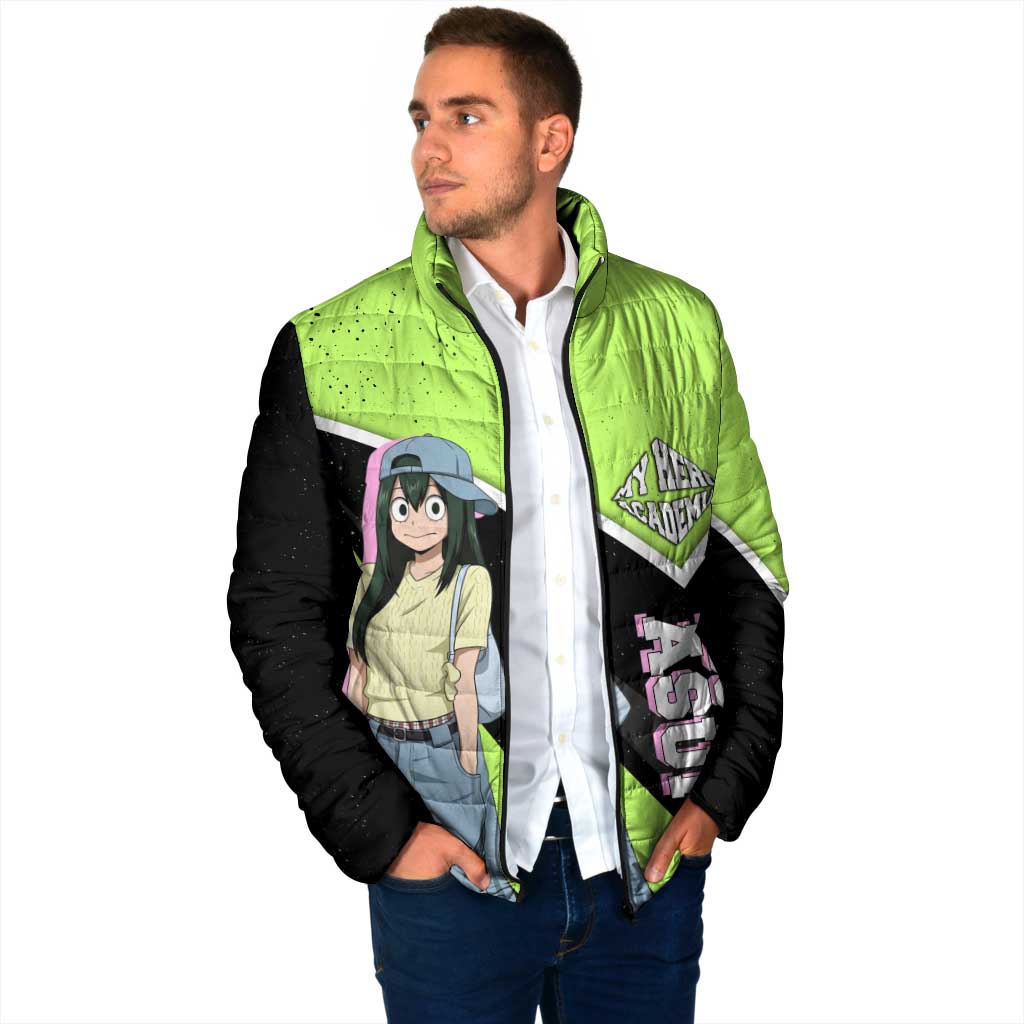 Tsuyu Asui My Hero Academia Padded Jacket Anime Grunge Splatter Graphic Style
